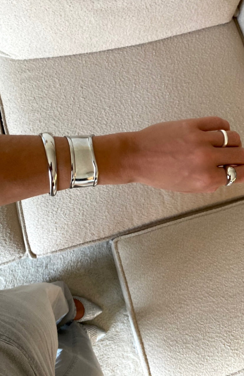 Olivia Bangle Bracelet - Silver