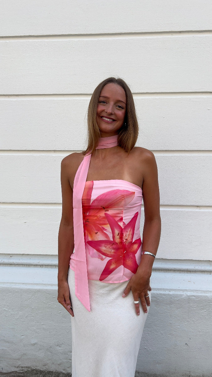 Wilma Bandeau Top - Light Rose