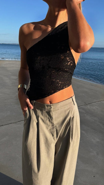 Cille Lace Top - Black