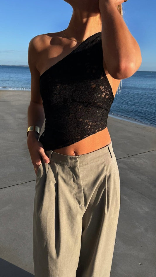 Cille Lace Top - Black