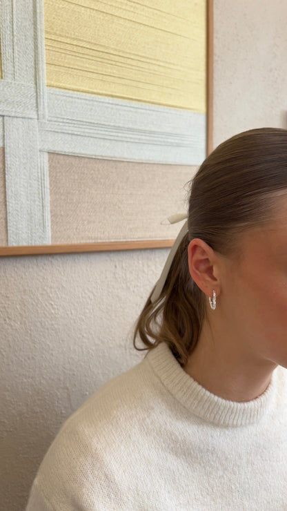 Karla Heart Earrings - Silver