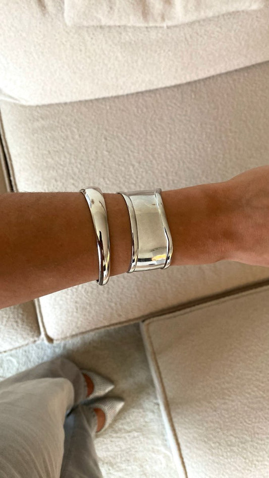 Olivia Bangle Bracelet - Silver